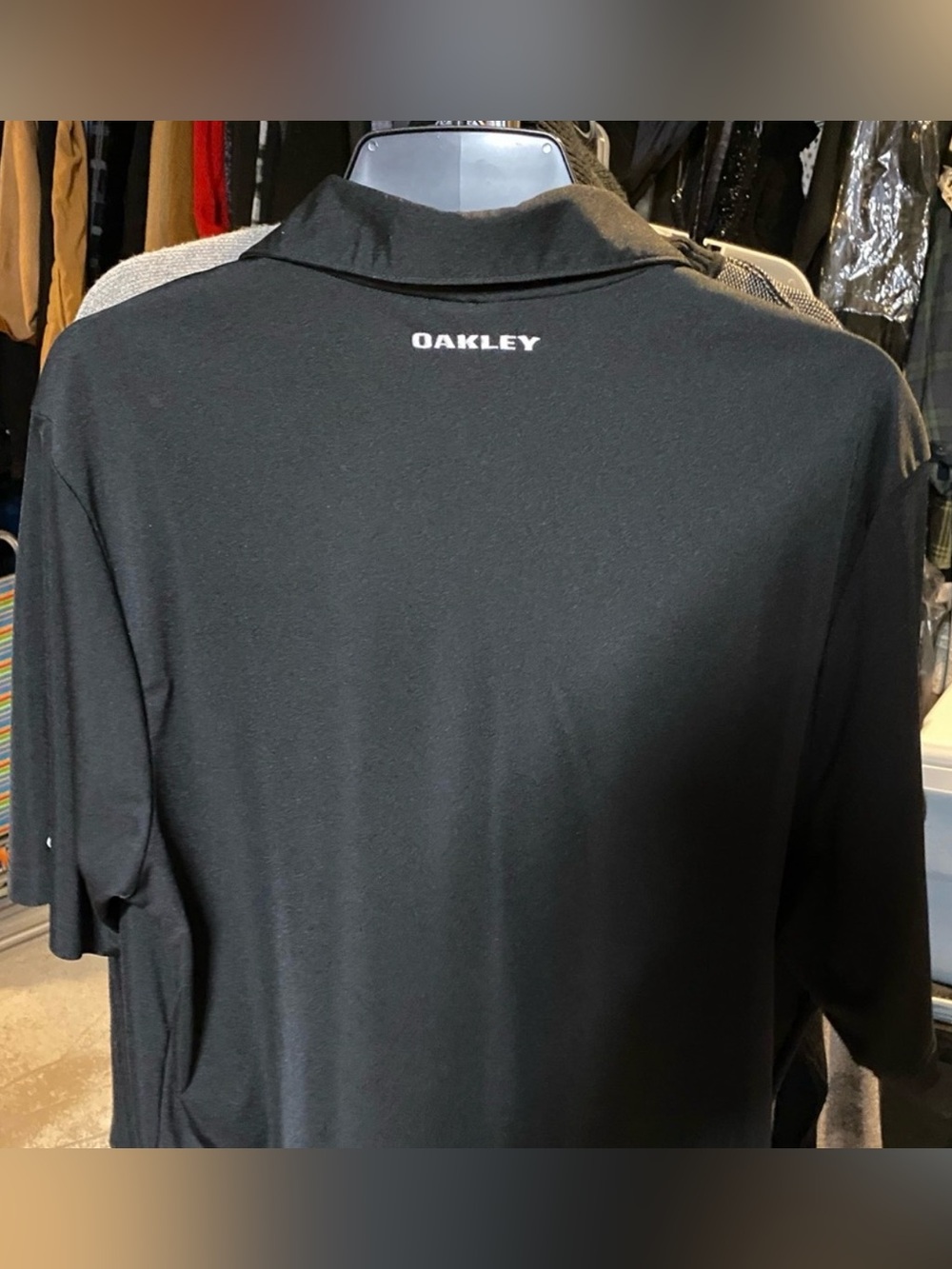 Oakley Black Men’s Golf Polo Shirt with White Logo XL